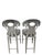 Vintage Memphis Style Hammered Metal Counter Stools - Set of 4 For Sale - Image 11 of 12