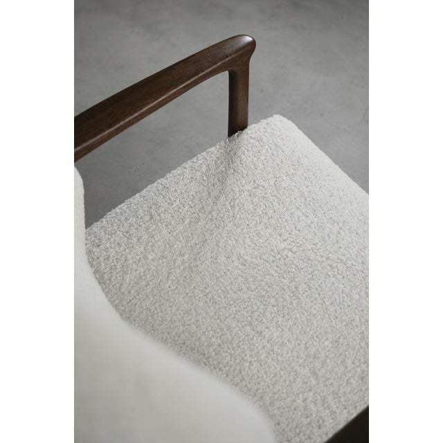 Vintage Scandinavian Teak White Armchair by Inge Andersson for Bröderna Anderssons, 1960s For Sale - Image 11 of 18