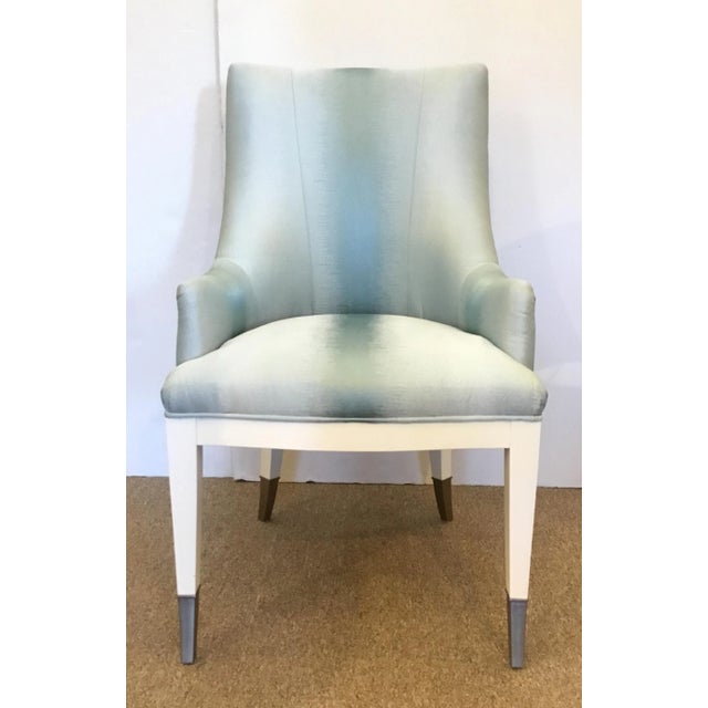 Wood Caracole Custom Blue Modern a La Carte Dining/Desk Chair For Sale - Image 7 of 7