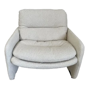 Newly Upholstered Vintage Italian Lounge Chair Designed Ammannati & Vitelli for Brunati