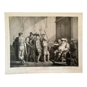 Late 18th Century T. Ryder "Shakspeare - Second Part of King Henry the Fourth. Act Iii. Scene Ii" Engraving C.1798