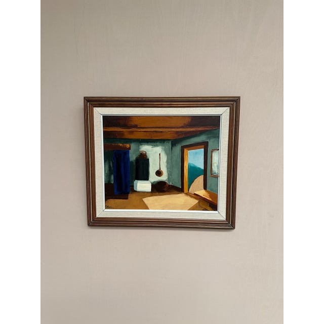 G. Skog, Interior, 1960s, Oil Painting on Canvas, Framed For Sale - Image 14 of 16