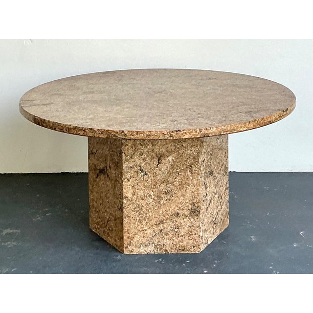 Vintage Granite Pedestal Dining Table For Sale - Image 9 of 18
