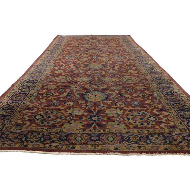 Indian 1910's Antique Indian Agra Gallery Rug - 06'00 X 15'00 For Sale - Image 3 of 8