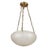 Vintage pendant light made of an etched frosted bowl glass shade, brass finished canopy, and steel chain. This requires...