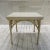 1980s White Rattan Bamboo Table and Chair Set with Flip Top to Expand From Game Size to Dining Table - Set of 5 For Sale - Image 4 of 13