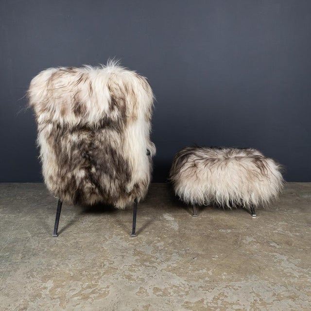 Vintage Spa Lounge Chair and Pouf by Osvaldo Borsani for Tecno, 1950, Set of 2 For Sale - Image 17 of 18