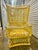 Canary Yellow Vintage 1970s High-Back Rattan Wingback Lounge Chairs — Sculptural Coastal Mid-Century Modern Pair For Sale - Image 8 of 11