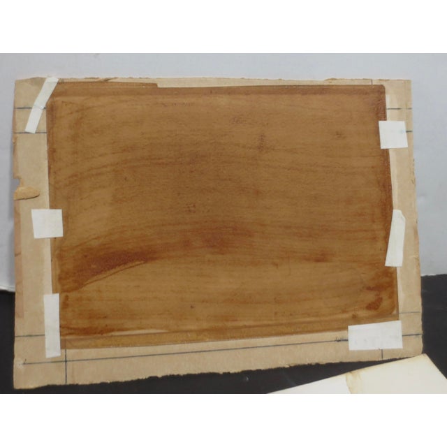 Pencil Drawing of Ships by Night Signed Nafienntle For Sale - Image 4 of 5