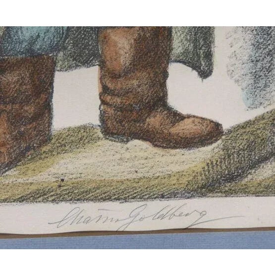 Artist: Chaim Goldberg, Israeli (1917 - 2004) Title: Trio Year: 1980 Medium: Lithograph, signed and numbered in pencil...