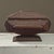 Antique Folk Art Tramp Art Box on Pedestal Base With Red Velvet Lining For Sale - Image 4 of 10