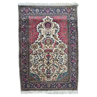 Vintage Turkish Kayseri Silk Rug, 1960s For Sale