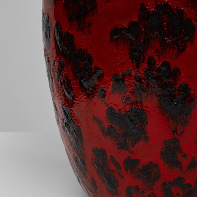 20th Century German Red Ceramic Table Lamp For Sale - Image 13 of 18