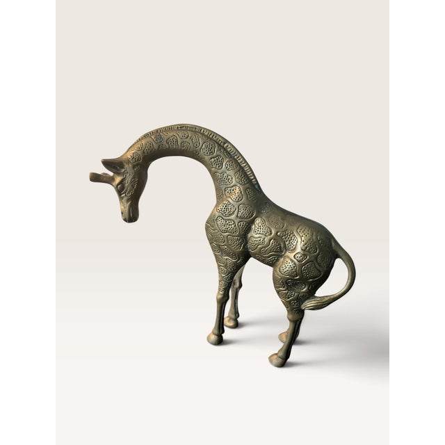 1950s Mid Century Brass Giraffe For Sale - Image 5 of 6
