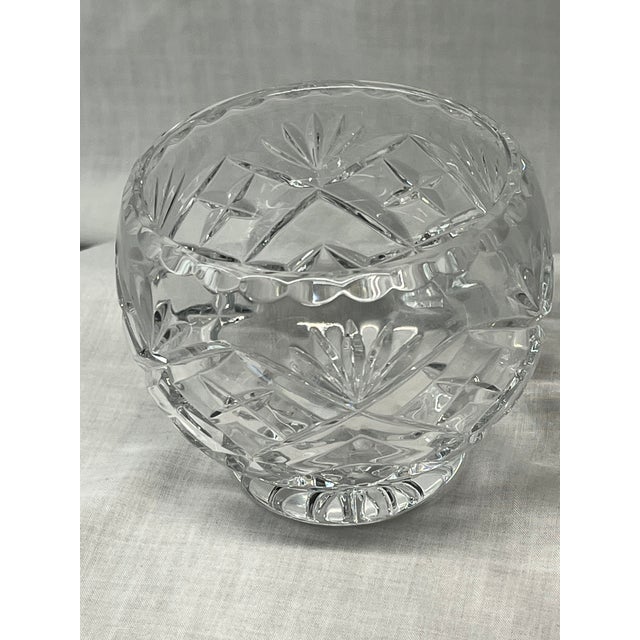 Transparent Vintage Cut Crystal Rose Bowl - Geometric 3" Posy Vase For Sale - Image 8 of 10