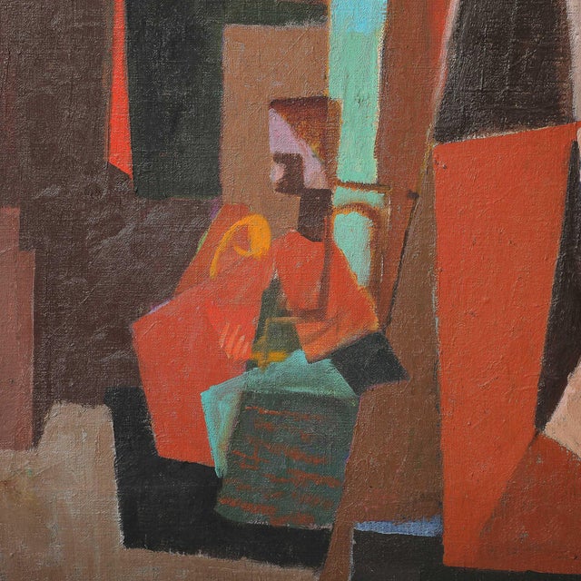 Art Deco Stage Set Oil on Canvas Painting Signed William Freed For Sale - Image 11 of 18