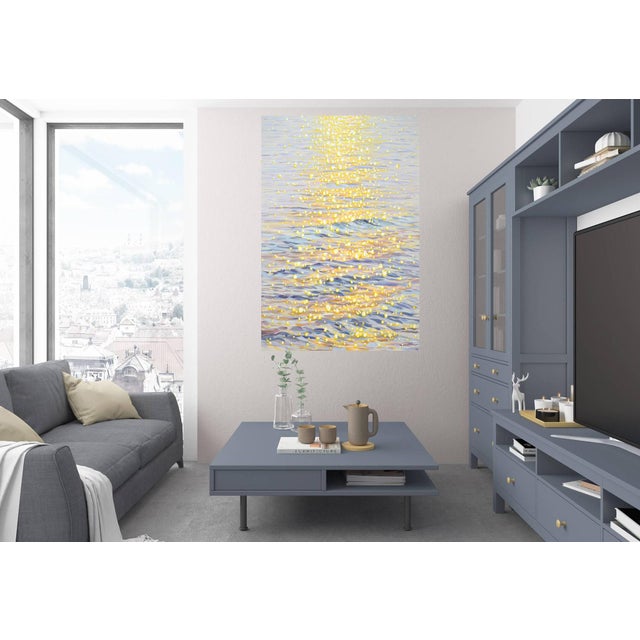 Shimmering Water. Original Modern Hand Painting For Sale - Image 11 of 11