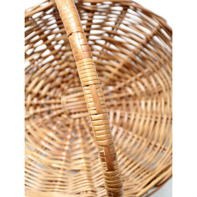 Vintage Wicker Kindling Basket For Sale - Image 9 of 13