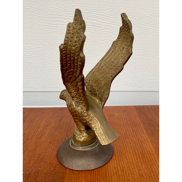 Hollywood Regency Mid 20th Century Brass Eagle Figurine For Sale - Image 3 of 6