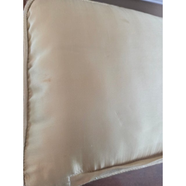 Vintage Bird Embroidered Chinese Silk Pillow For Sale - Image 10 of 11