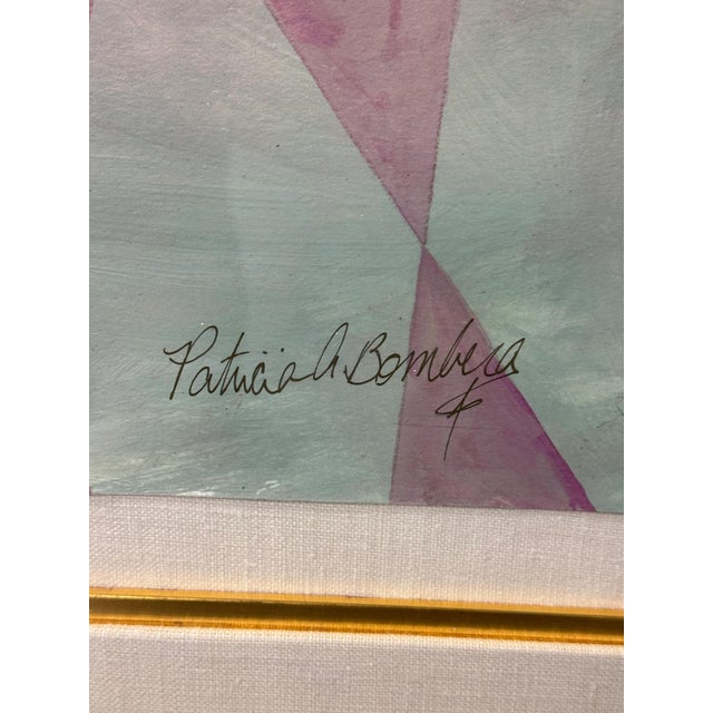 1990s 1990s "The Kiss by Patricia Bomberg" Original Watercolor Painting on Paper, Signed, Framed For Sale - Image 5 of 14