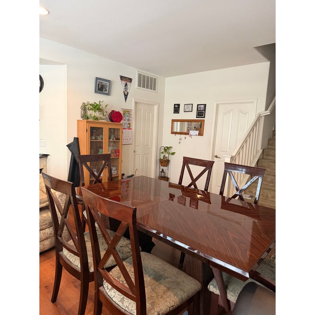7-Piece Designed and Built by Pietro Costantini for Ello Postmodern Macassar Ebony Dining Set With Premium Italian Upholstery For Sale In San Diego - Image 6 of 18