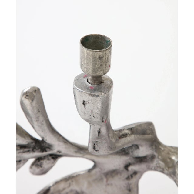 Metal 1970's Don Drumm Aluminum Modern Candle Holder For Sale - Image 7 of 12