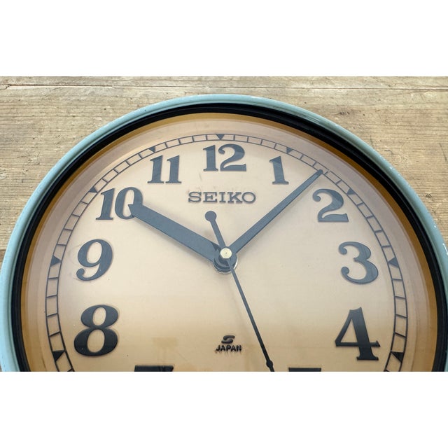 Vintage Blue Ships Wall Clock from Seiko, 1970s For Sale - Image 11 of 18