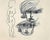 Portraits is an artwork realized by Mino Maccari (1898-1989). Colored portrait on one side, figure of a woman and two...