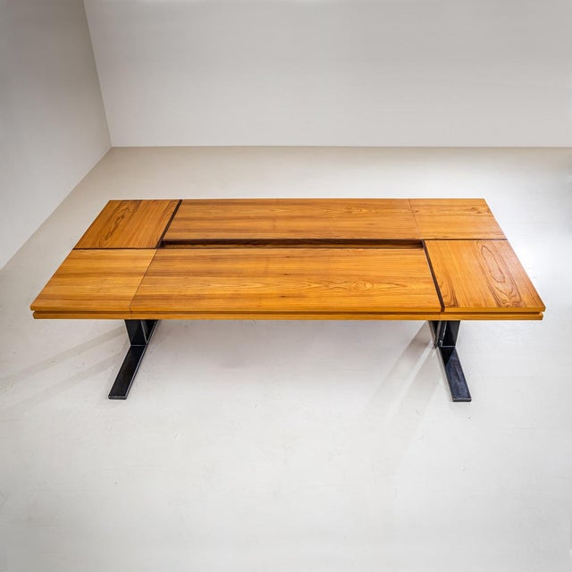 Conference Table with Chairs, Rome, 1960s, Set of 11 For Sale - Image 14 of 18