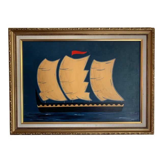 Contemporary Impressionist Style Seascape Painting on Canvas, Framed For Sale