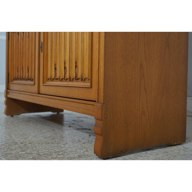 1950s German Mid Century Modern 3 Piece Oak Bookcase Cabinet For Sale - Image 10 of 17