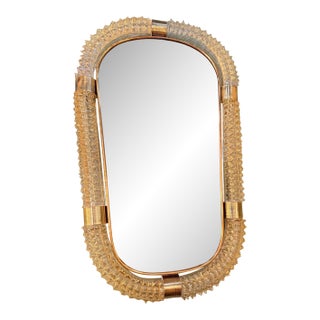 Luxury "Rostrato" Murano Glass Wall Mirror in Barovier Style For Sale