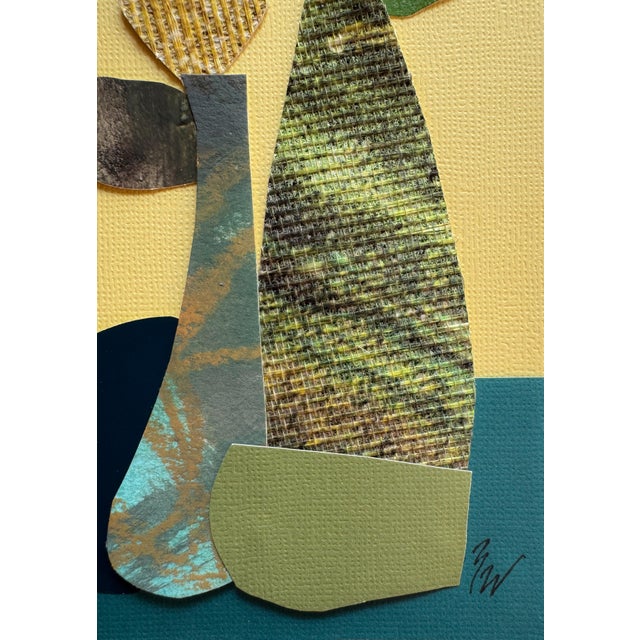 "Superbloom 1" Original Mixed-Media Collage on Paper by Zac Woodiel For Sale In Little Rock - Image 6 of 8