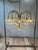 Gaetano Sciolari 1970s Italian Brass and Beveled Glass Waterfall Chandelier For Sale - Image 4 of 9