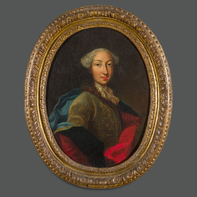 After Maria Giovanna Battista Clementi, Portrait, 1740, Oil on Canvas, Framed For Sale - Image 8 of 8