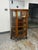 Victorian Quarter-Sawn Tiger Oak Curved Glass Curio, Antique For Sale - Image 4 of 12