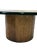 Vintage Henredon Mid-Century Modern Drum Coffee Table | Sculptural Walnut & Oak Pedestal | Starburst Parquetry | Harvey Probber Style For Sale - Image 6 of 8