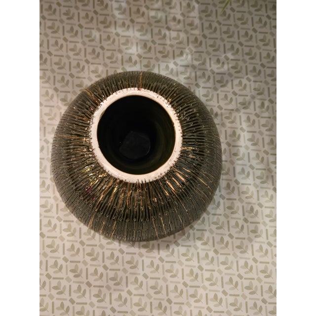 Ceramic Vintage Aldo Loni Raymor Pedestal Bowl/Vase For Sale - Image 7 of 9