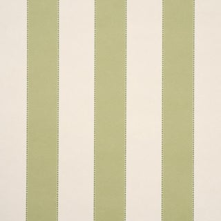 Sample - Schumacher Louise Stripe Wallcovering In Leaf For Sale