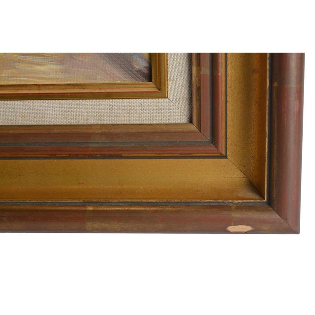 Mid-Century Modern Mid 20th Century Beautiful Oil Painting on Canvas by R. Roudiet " French Valley For Sale - Image 3 of 6