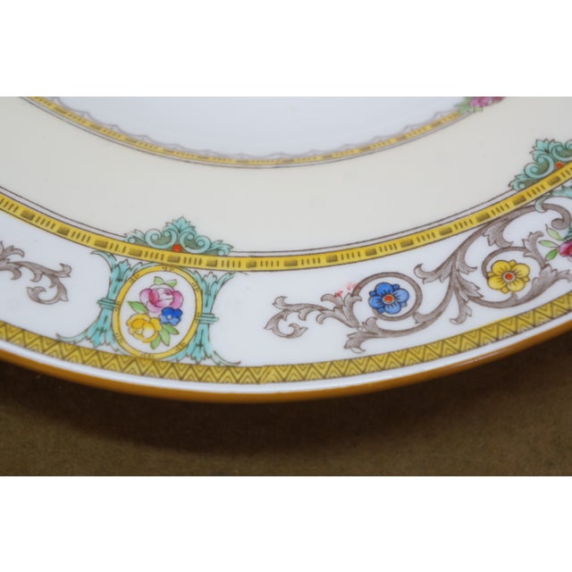 Antique Mintons England Grasmere Floral Acanthus Oval Serving Platter 15" For Sale - Image 9 of 13