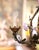 Early 20th Century Early 20th C. French Four-Light Floral Tole Chandelier With Porcelain Flowers For Sale - Image 5 of 10