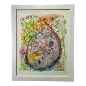 Ari in the Making Mixed Media on Paper By, Ellen Reinkraut, Framed