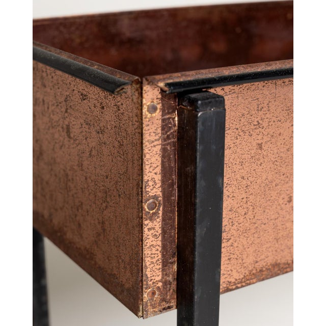 Rectangular Copper and Metal Planter, 1960s For Sale - Image 6 of 12