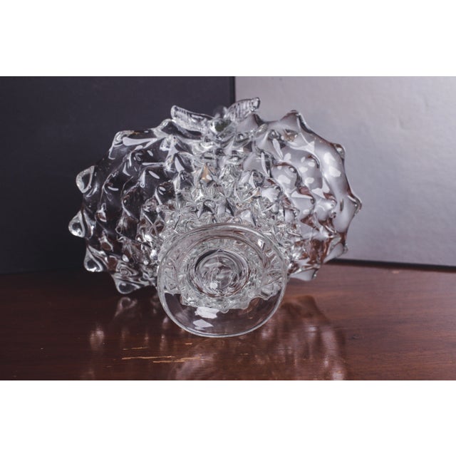 Barovier e Toso Ercole Barovier Rostrato Murano Italian Glass Basket Centerpiece Vase, 1940s For Sale - Image 4 of 13
