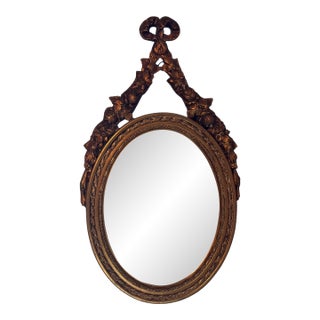 1950s Louis XV Style Oval Mirror For Sale