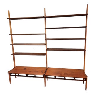 Vintage Double Wall Shelving by William Watting for Fristho, 1950s For Sale