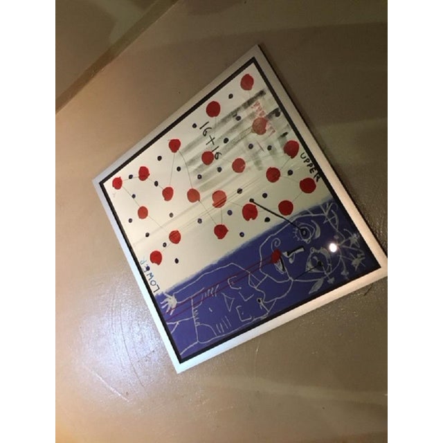 1980s Acrylic and Paper Poster by Paul Kostabi, 1980s For Sale - Image 5 of 10