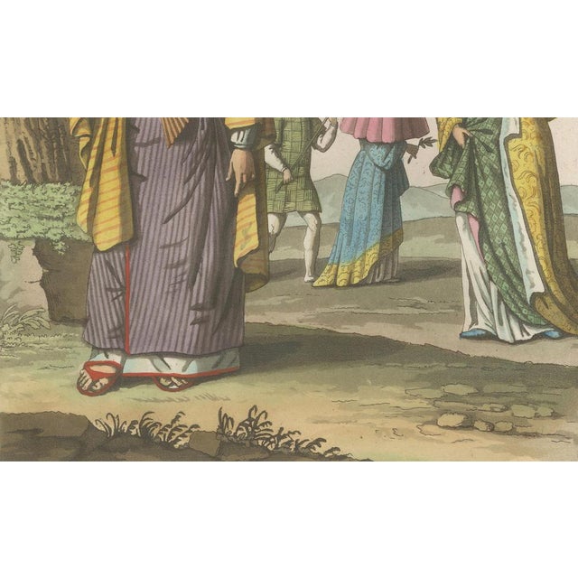 Paper Ferrario, Japanese Costume Scene, Edo Period, 1815, Print For Sale - Image 7 of 9